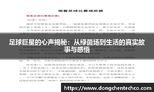 足球巨星的心声揭秘：从绿茵场到生活的真实故事与感悟